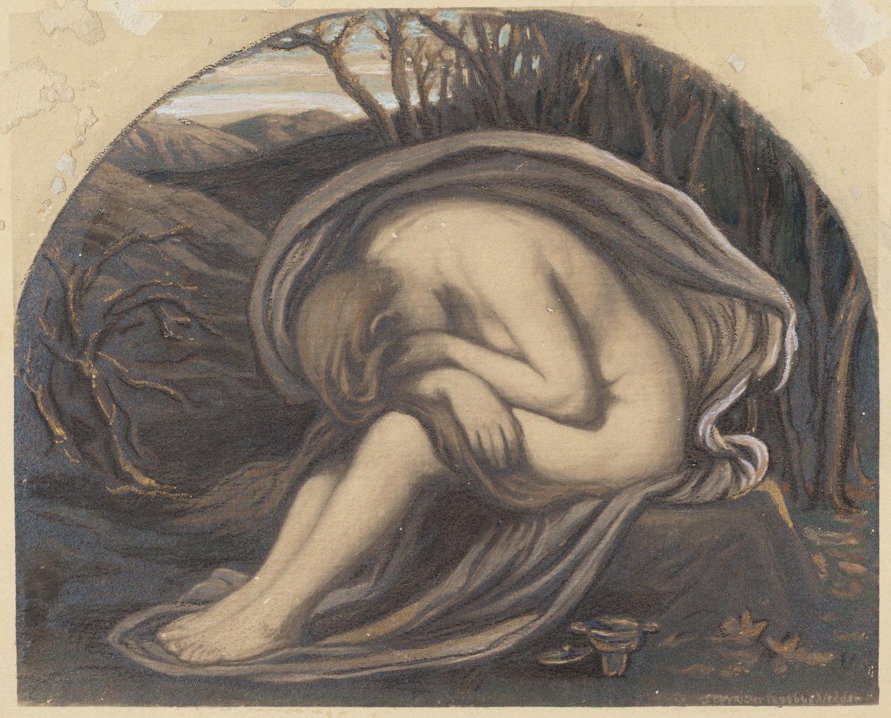 Magdalene, ca. 1884. af Elihu Vedder