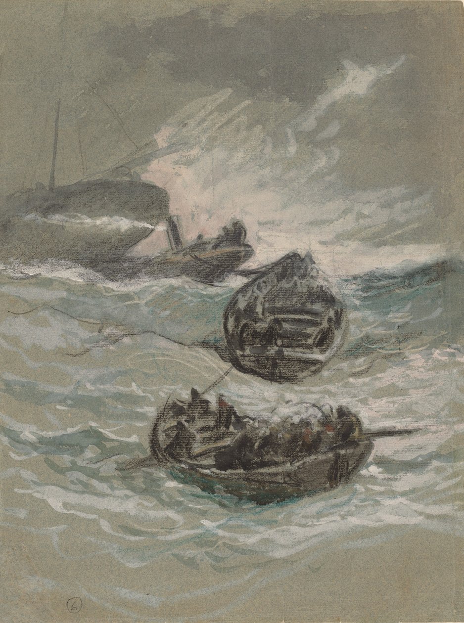 Forliset, ca. 1880. af Elihu Vedder