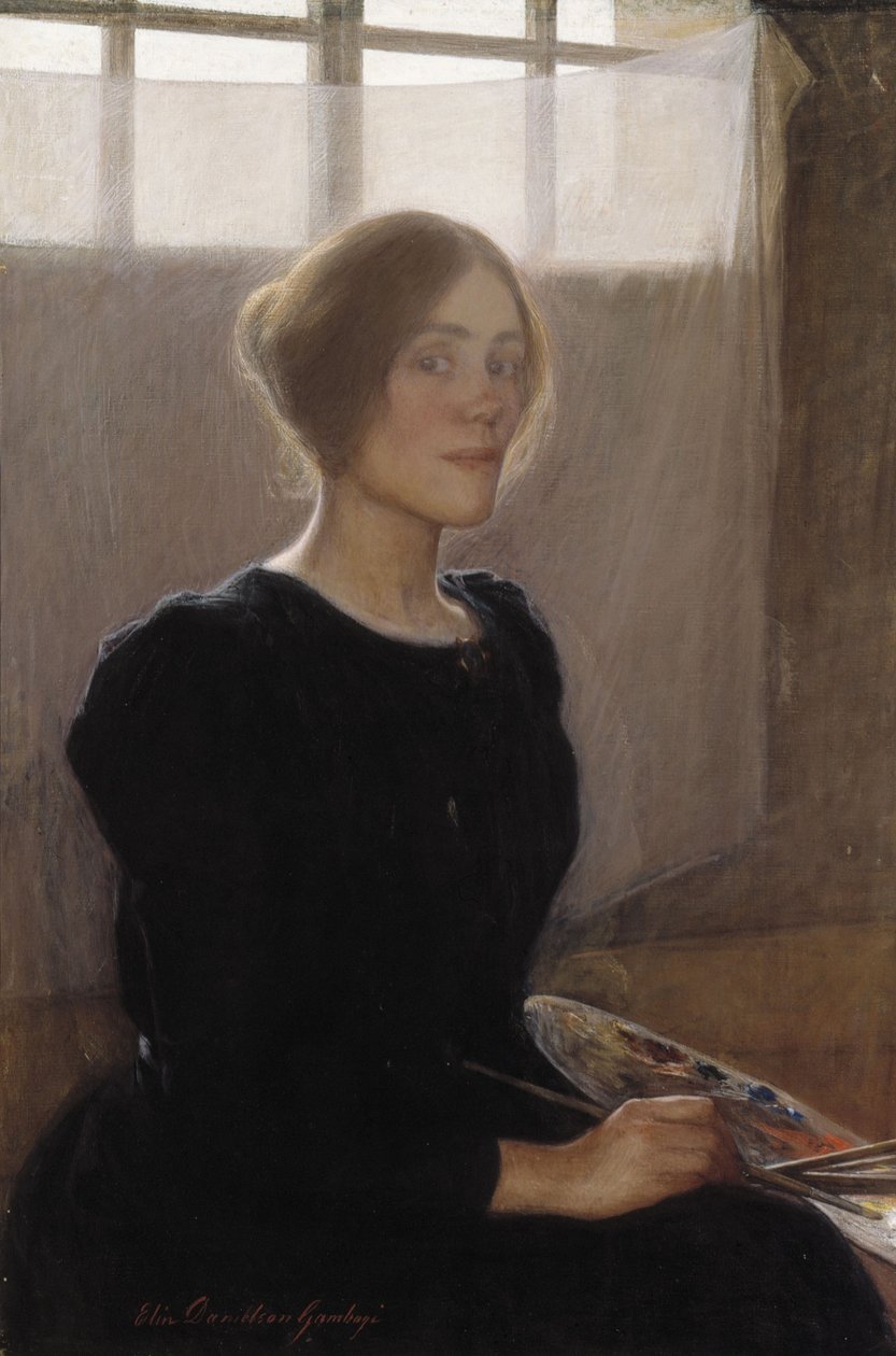 Selvportræt af Elin Danielson Gambogi