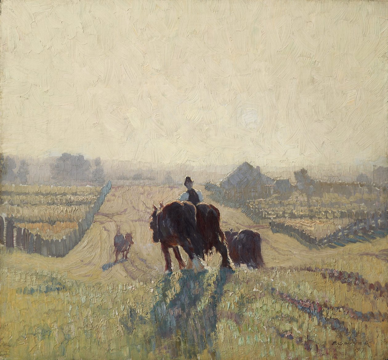 Frostig solopgang af Elioth Gruner