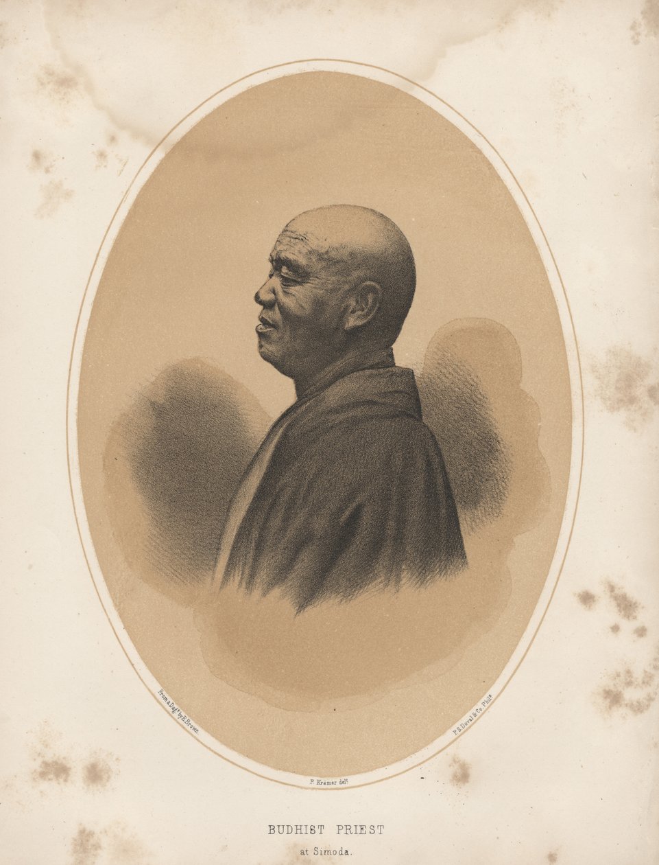 Buddhistisk præst i Simoda, 1855 af Eliphalet Brown