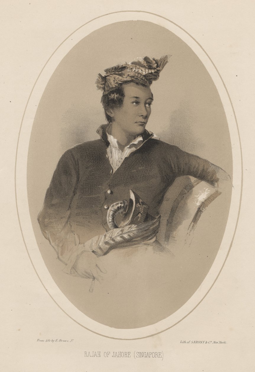 Rajah af Jahore (Singapore), 1855 af Eliphalet Brown