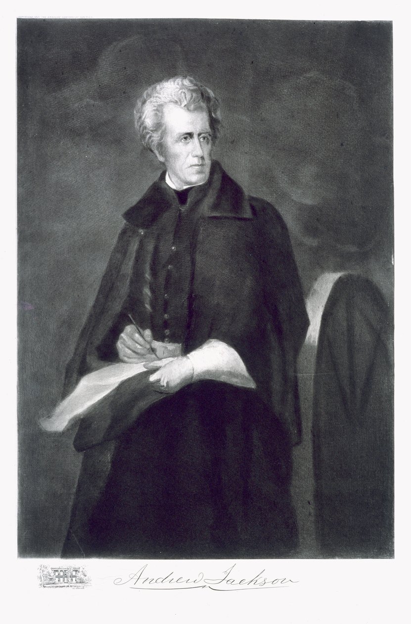 Andrew Jackson, 7. præsident for USA, pub. 1901 (fotogravure) af Eliphalet Frazer Andrews