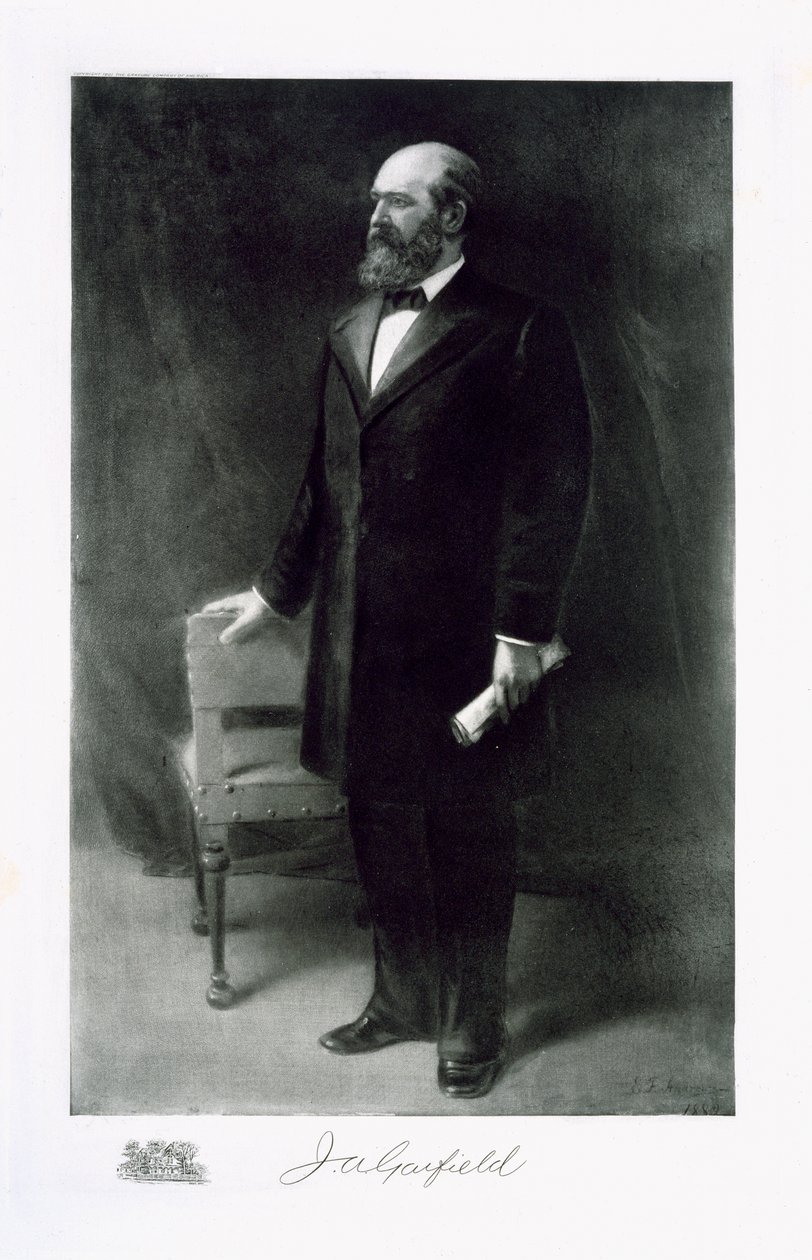 James A. Garfield, 20. præsident for USA, pub. 1901 (fotogravure) af Eliphalet Frazer Andrews