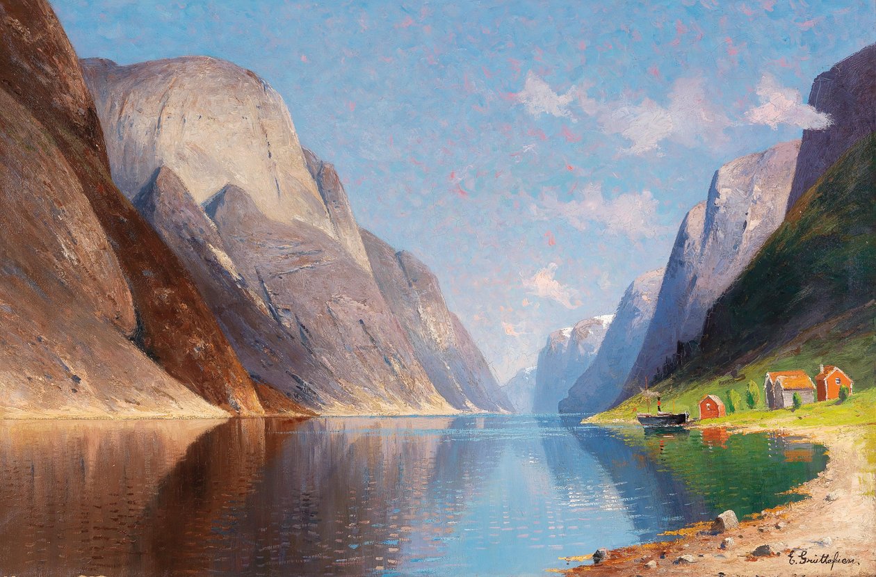 Fjord Landskab af Elisabeth Grüttefien Kiekebusch