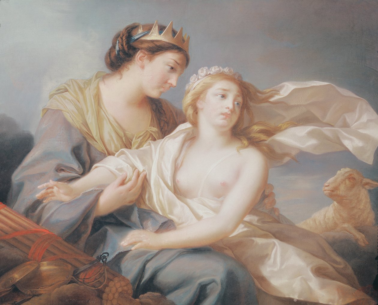 Uskyld søger tilflugt i Retfærdighedens arme af Elisabeth Louise Vigee Lebrun
