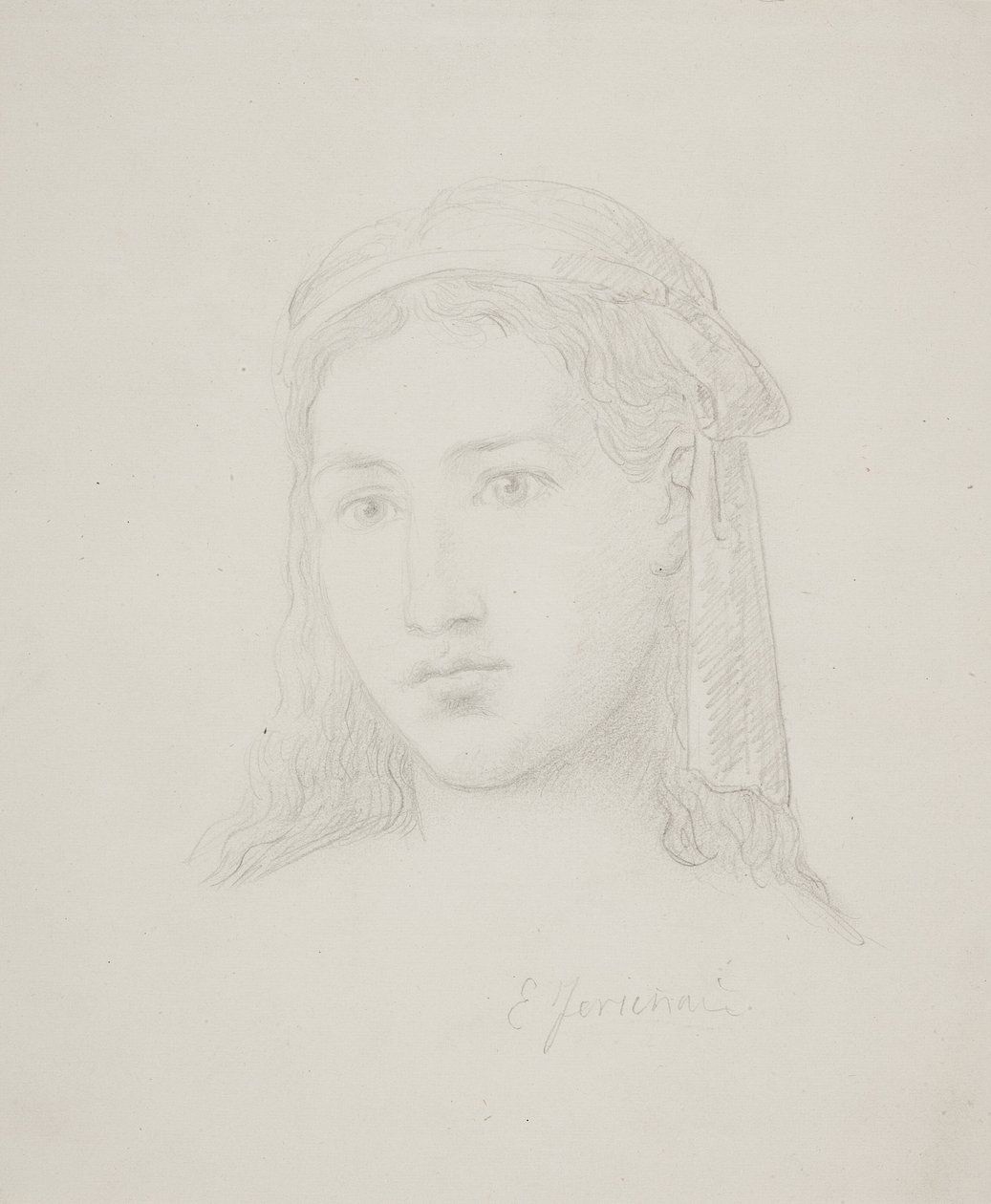 Kvindehoved af Elisabeth Jerichau Baumann