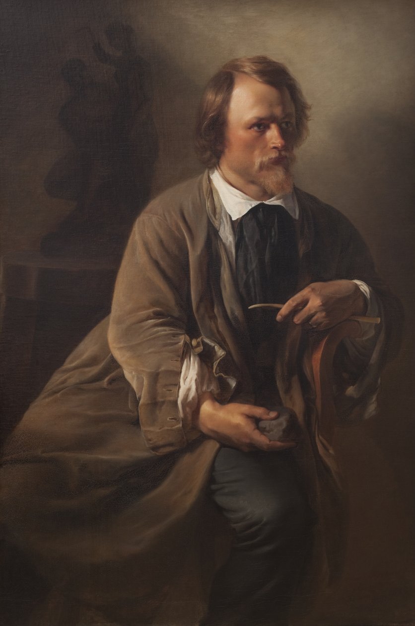 Billedhuggeren Jens Adolf Jerichau, Kunstnerens Mand af Elisabeth Jerichau Baumann