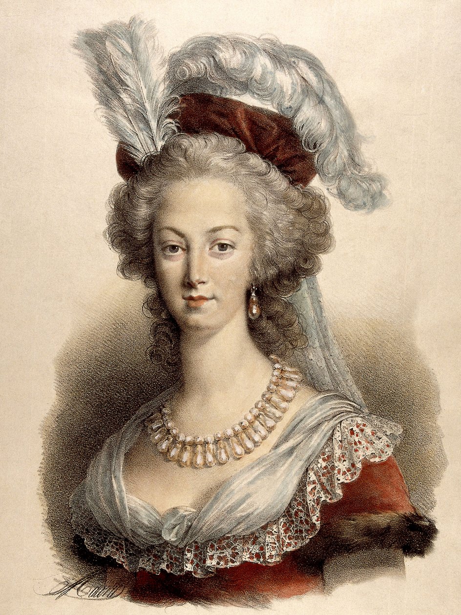 Dronning Marie Antoinette af Elisabeth Louise (after) Vigee Lebrun