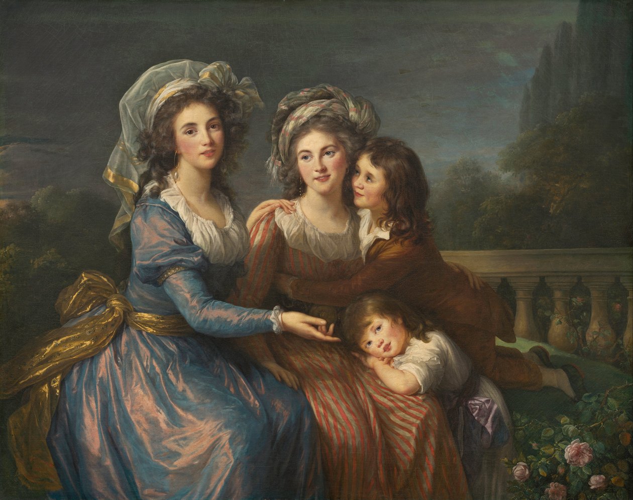 Marquise de Pezay og Marquise de Rougé med sine sønner Alexis og Adrien af Élisabeth Louise Vigée Le Brun