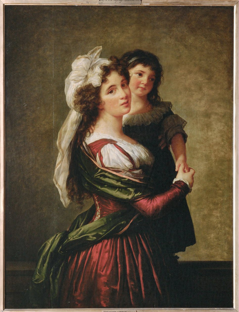 Mme Rousseau, hustru til arkitekt Pierre Rousseau, og hendes datter ... af Elisabeth Louise Vigee-Lebrun