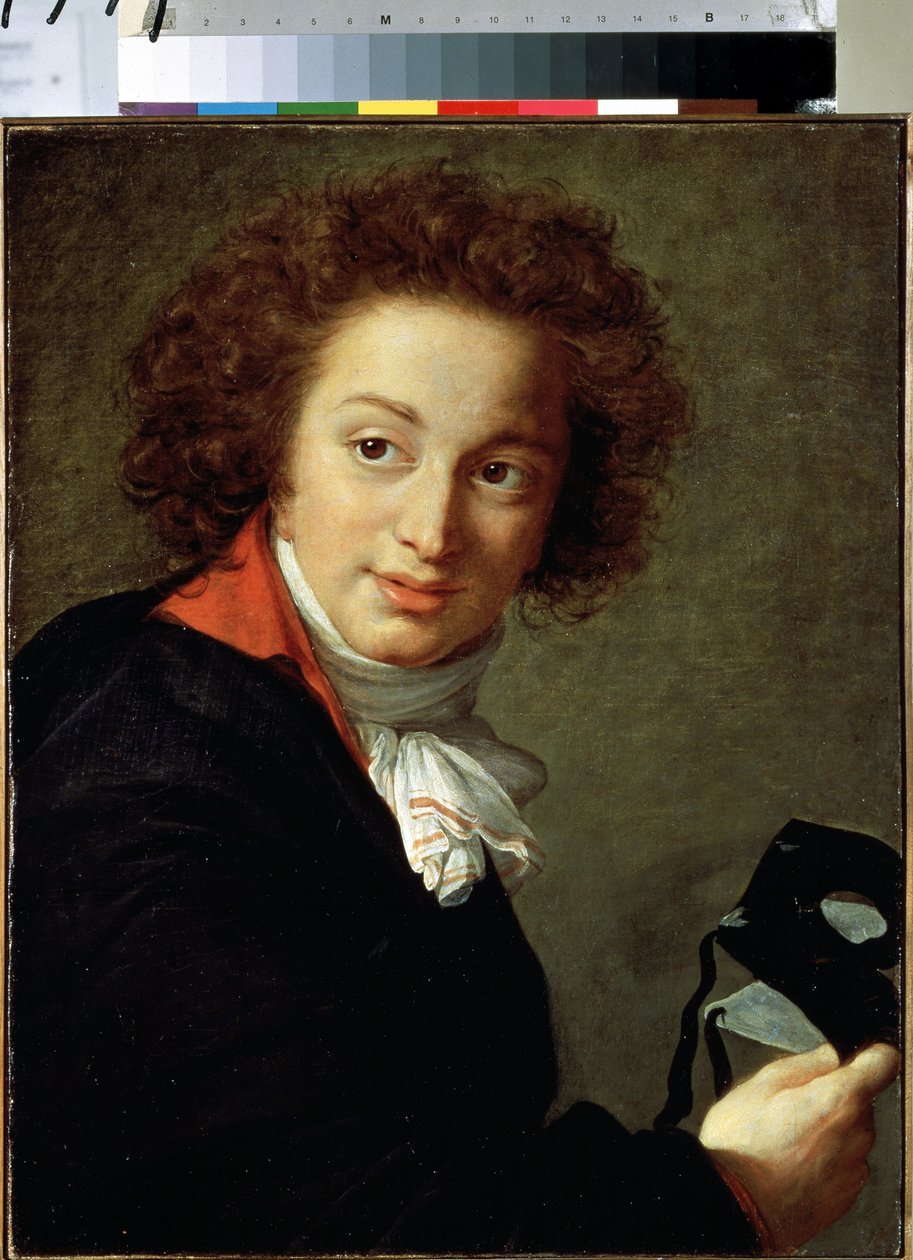 Portræt af grev Grigory Chernyshov med maske. Maleri af Marie Louise Elisabeth Vigee Lebrun (1755-1842). Olie på lærred, 56 x 44 cm af Elisabeth Louise Vigee Lebrun