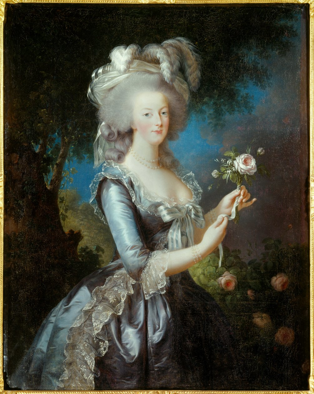 Rose portræt af Marie Antoinette af Lorraine Habsburg af Elisabeth Louise Vigee Lebrun