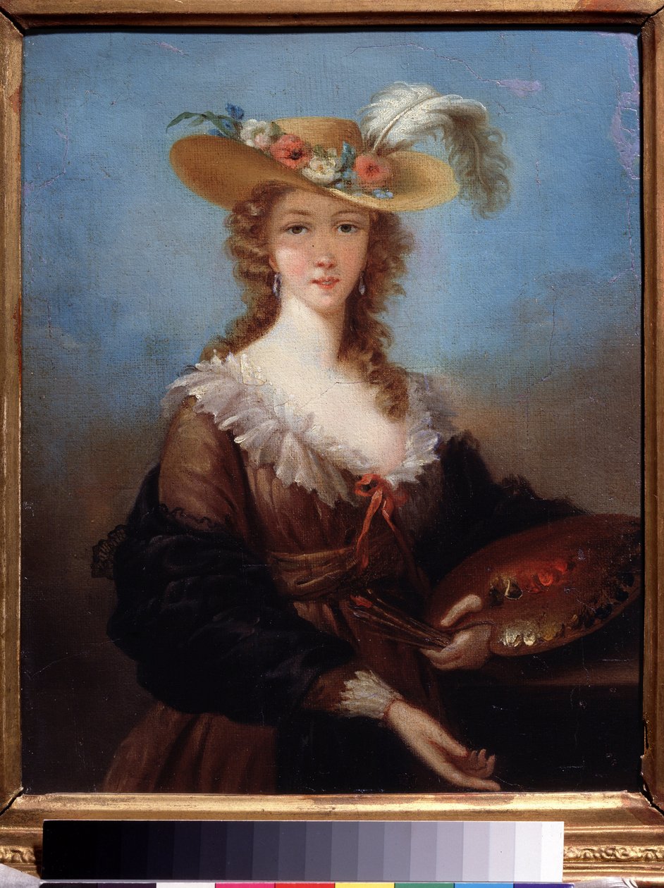 Selvportræt. Maleri af Marie Louise Elisabeth Vigee Lebrun (1755-1842). Olie på lærred, 40 x 33 cm af Elisabeth Louise Vigee Lebrun