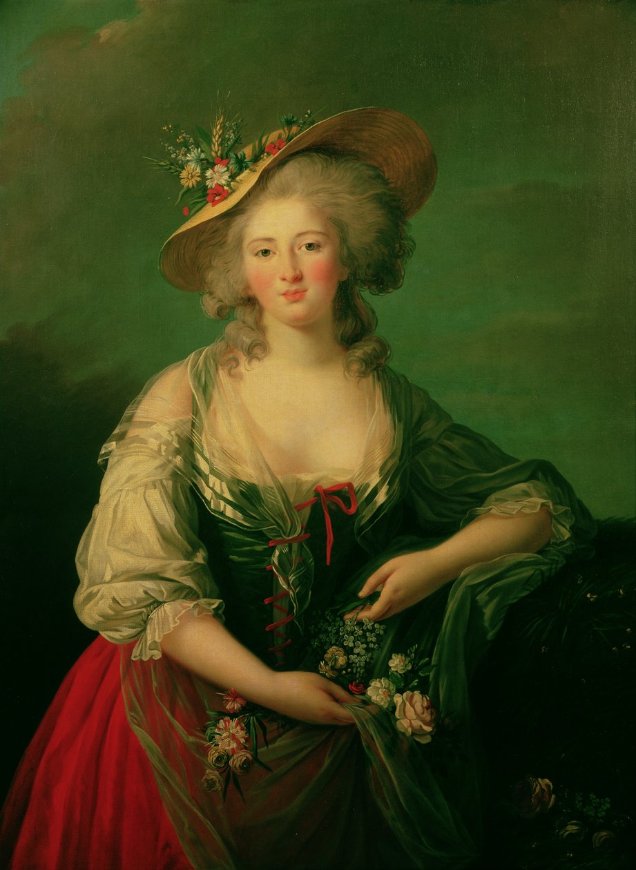 Elisabeth af Frankrig (1764-94) kaldet Madame Elizabeth, ca. 1782 (olie på lærred) af Elisabeth Louise Vigee Lebrun
