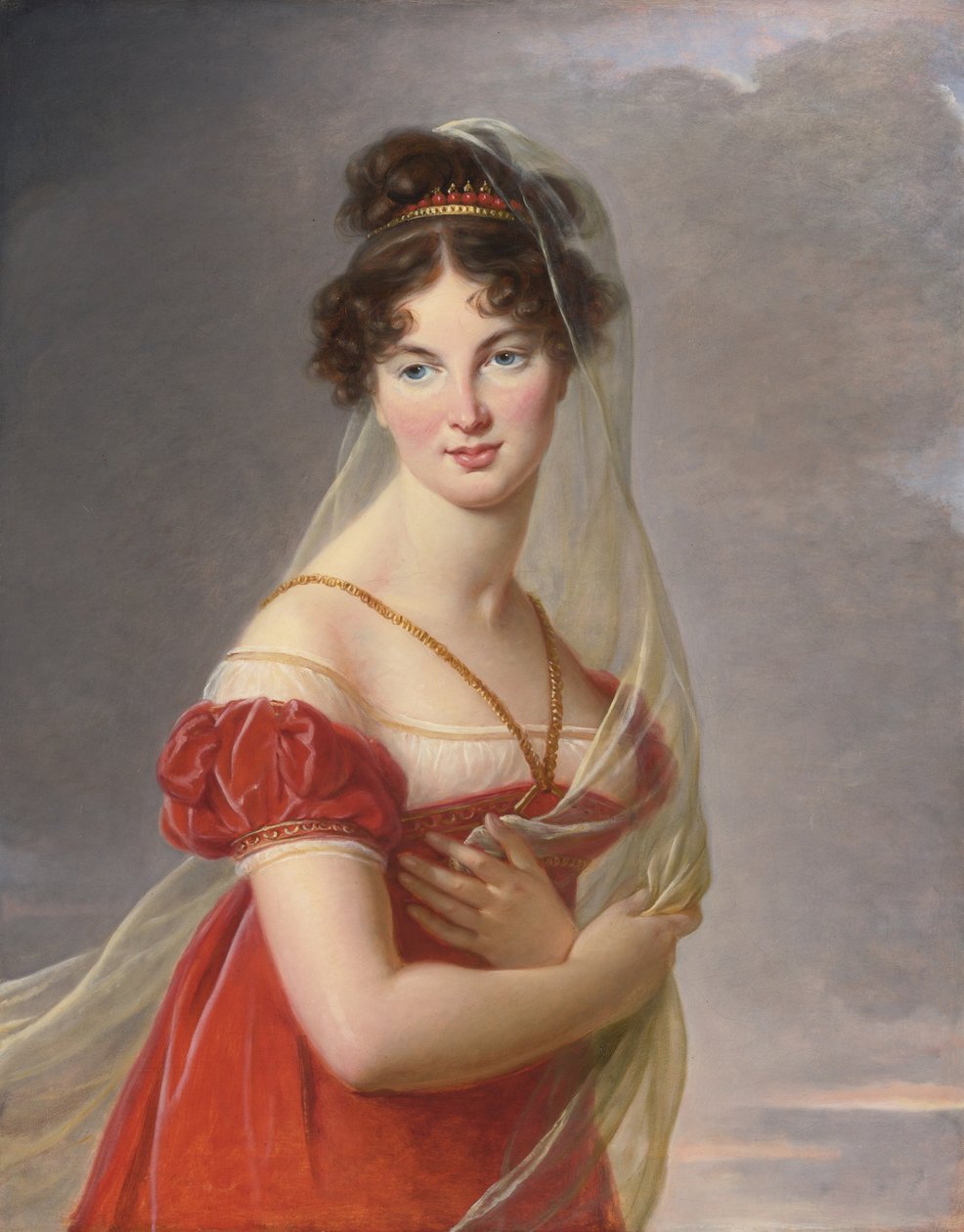 Portræt af Aglae Angelique Gabrielle de Gramont 1787-1842, kone til general Alexander Lvovich Davy af Elisabeth Louise Vigee Lebrun