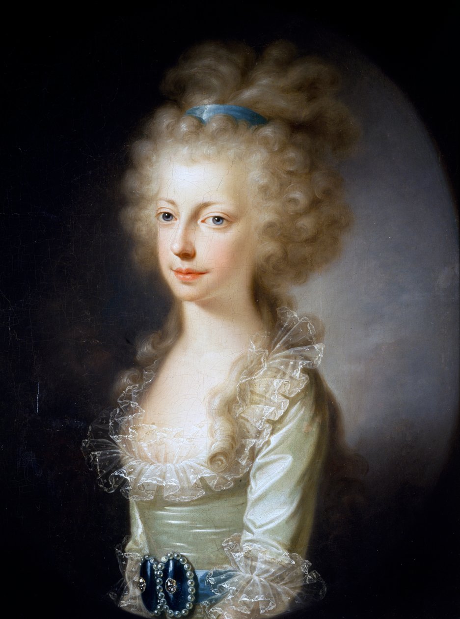 Portræt af ærkehertuginde Maria Clementina af Østrig (olie på lærred) af Elisabeth Louise Vigee Lebrun