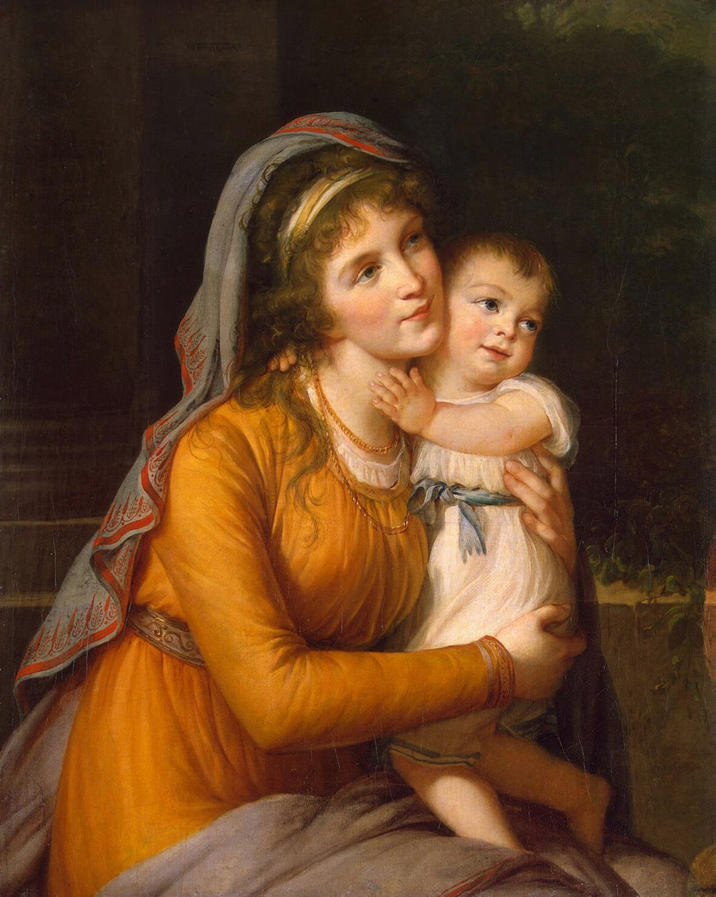 Portræt af baronesse Anna Sergeyevna Stroganova 1765-1824 med hendes søn, ca. 1800 af Elisabeth Louise Vigee Lebrun