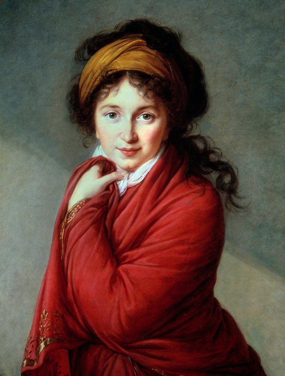 Portræt af grevinde Nathalie Golovine (Varvara Nikolaevna Golovina) (1724-1767) Maleri af Marie Elisabeth Louise Vigee Le brun (eller Vigee-Lebrun eller Vigee Lebrun) (1755-1842) Privatsamling fra det 19. århundrede - Portræt af grevinden (17. Nathalie Gol af Elisabeth Louise Vigee Lebrun