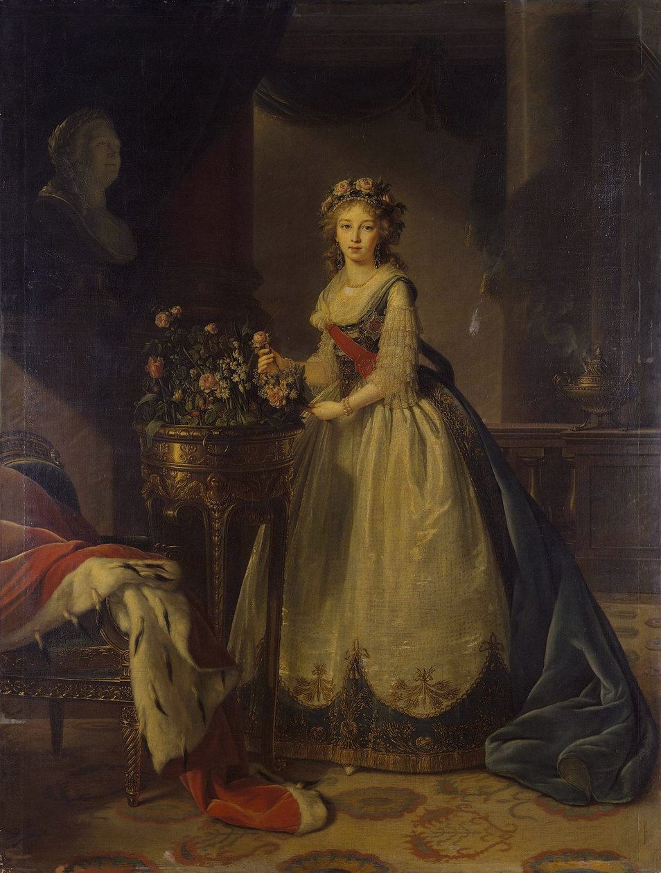 Portræt af kejserinde Elizabeth Alexeievna, prinsesse Louise af Baden 1779-1826, 1795 af Elisabeth Louise Vigee Lebrun