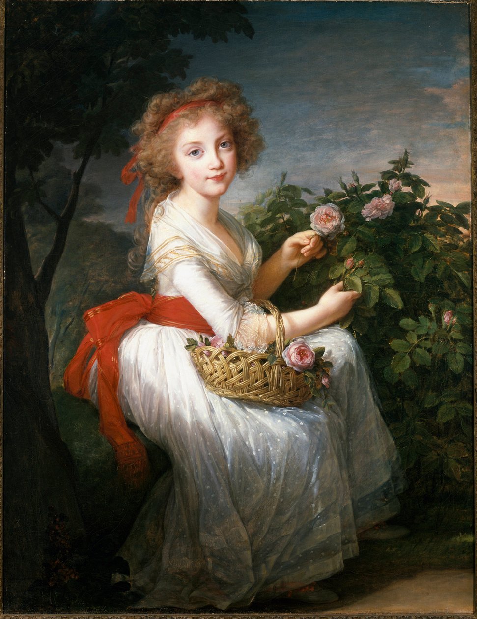 Portræt af Maria Cristina af Napoli og Sicilien, ca. 1790 (olie på lærred) af Elisabeth Louise Vigee Lebrun