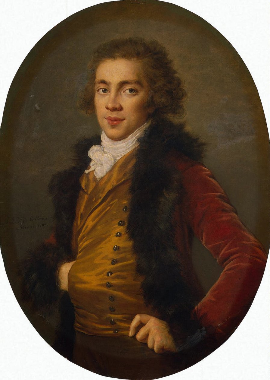 Portræt af prins Grigorij Alexandrovich Stroganov 1770-1857, 1793 af Elisabeth Louise Vigee Lebrun