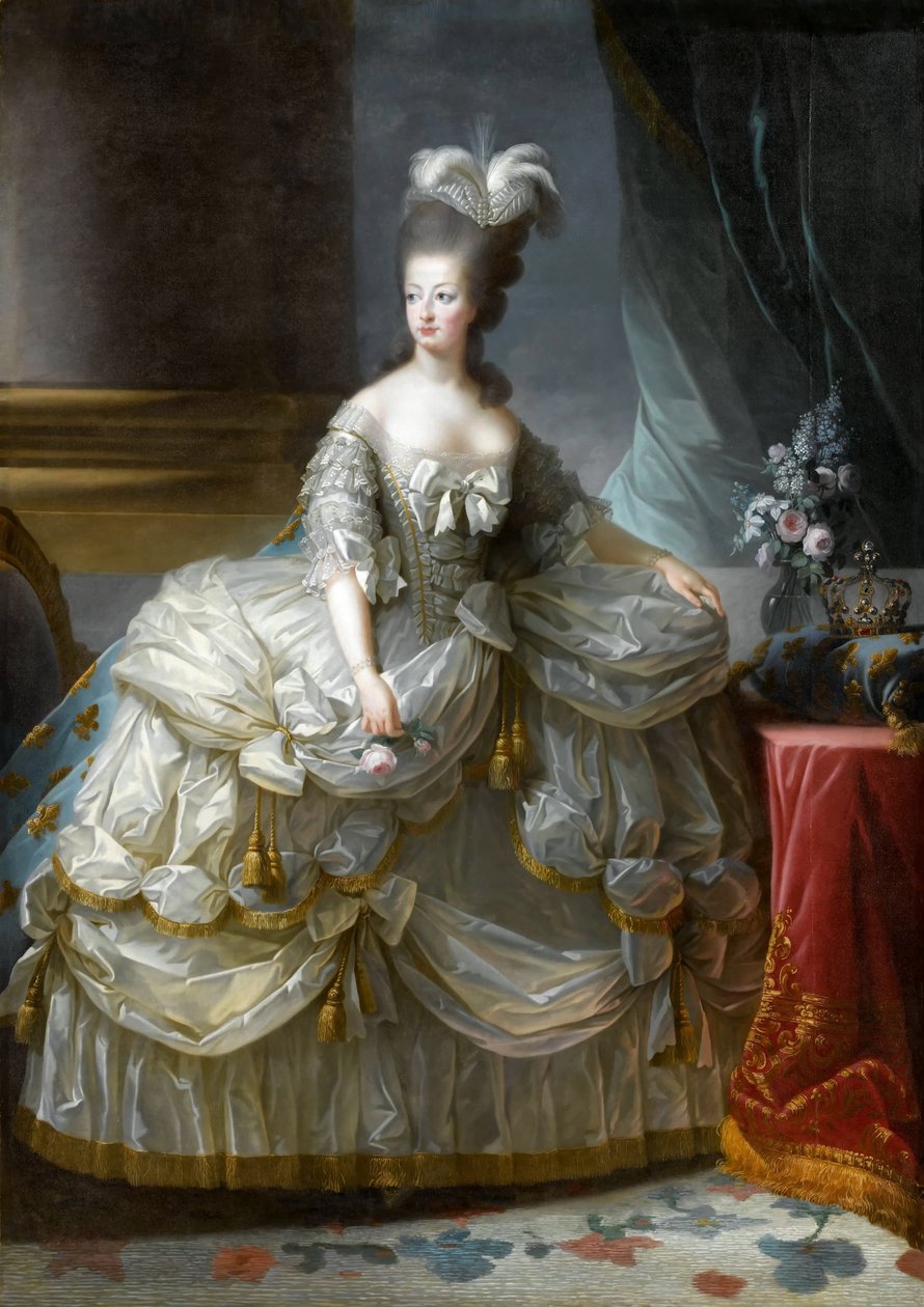 Portræt af Dronning Marie Antoinette af Frankrig 1755-1793 af Elisabeth Louise Vigee Lebrun