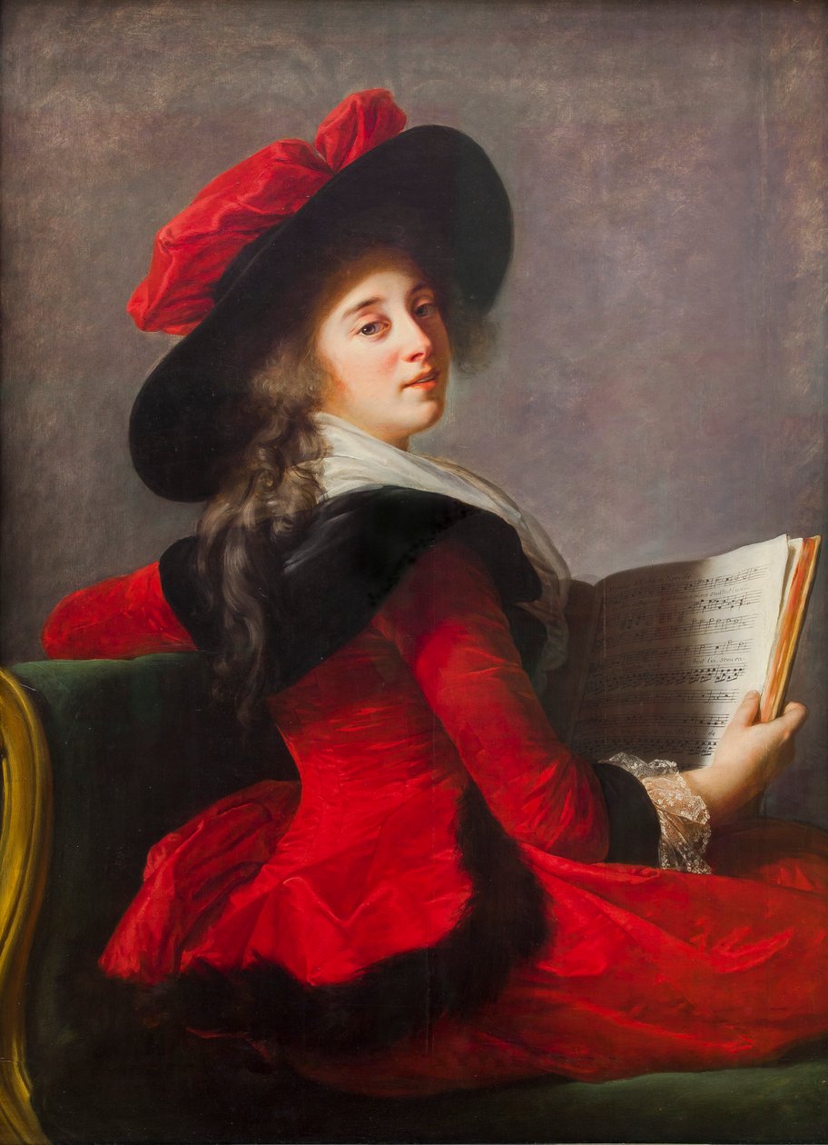 Portræt af baronessen Crussol, hustru til Henri-Charles-Emmanuel de Crussol-Florensac, født Anne Mari af Elisabeth Louise Vigee Lebrun