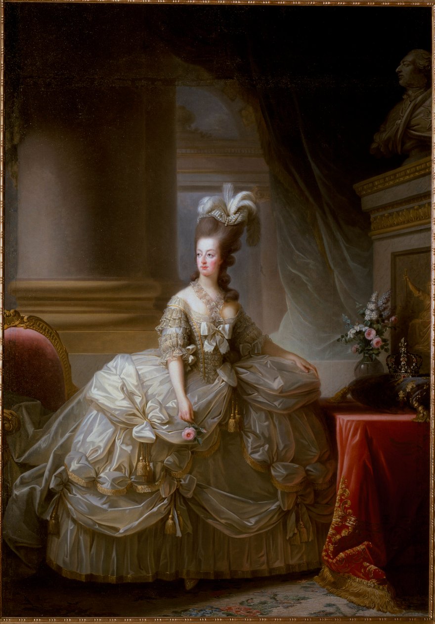Portræt af dronningen af Frankrig Marie Antoinette af Elisabeth Louise Vigee Lebrun