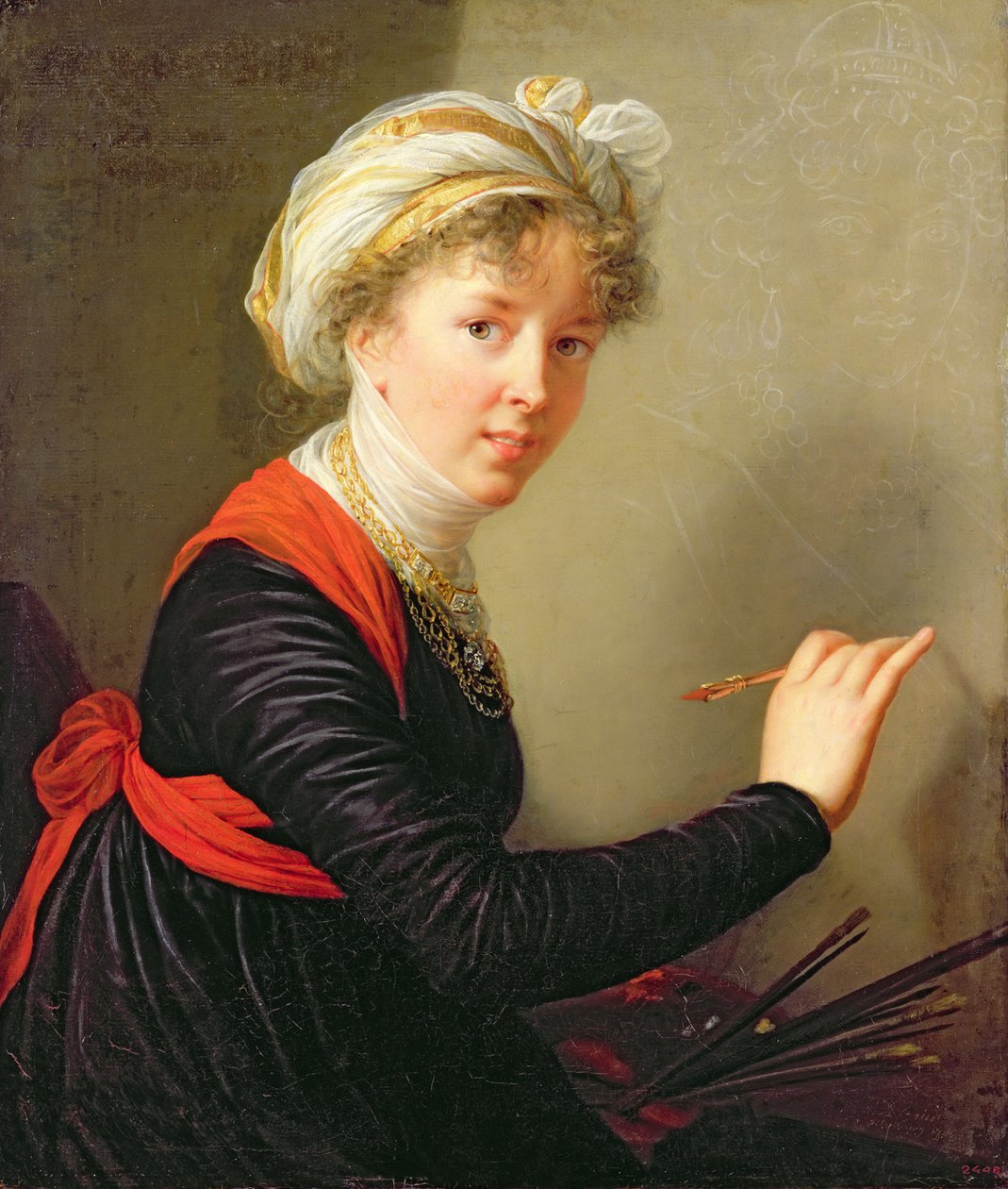 Selvportræt, 1800 af Elisabeth Louise Vigee Lebrun
