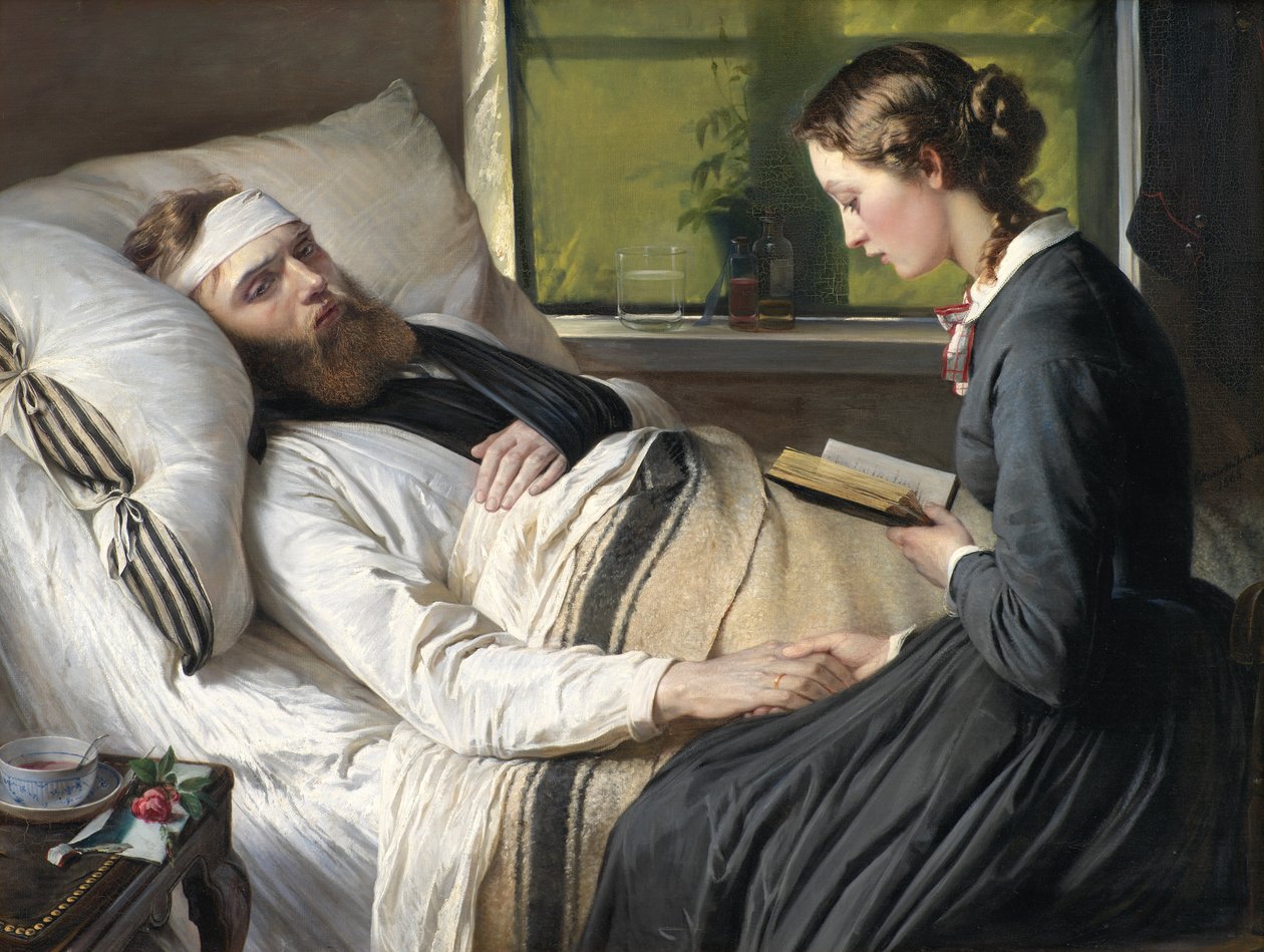 En såret dansk soldat af Elisabeth Maria Anna Jerichau Baumann