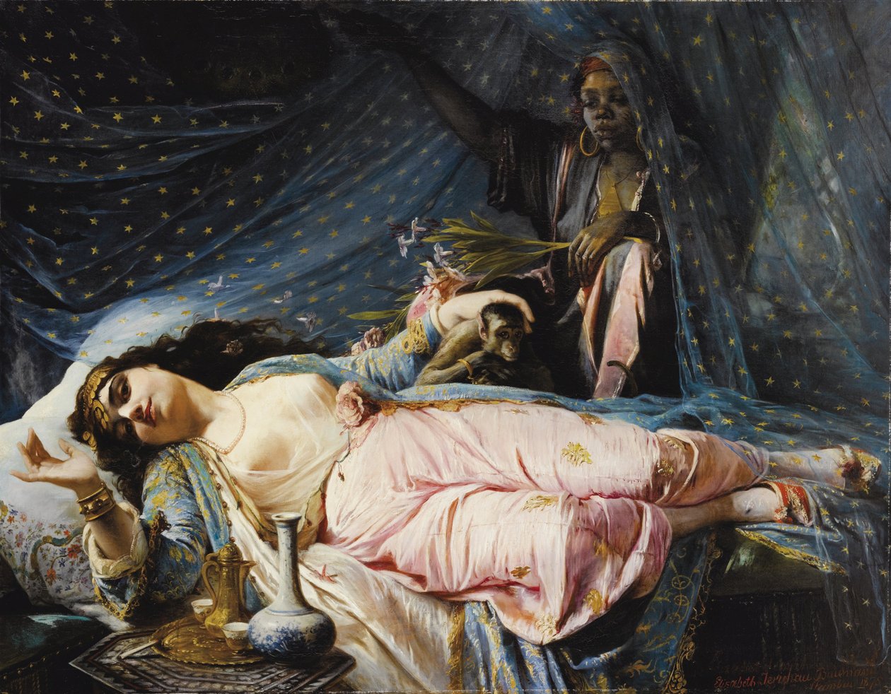 Princess Zainab Nazli Khanum( Nazili Hanum) (1853-1913) - Peinture de Elisabeth Jerichau Baumann ( Jerichau-Baumann) (1819-1881) af Elisabeth Maria Anna Jerichau Baumann