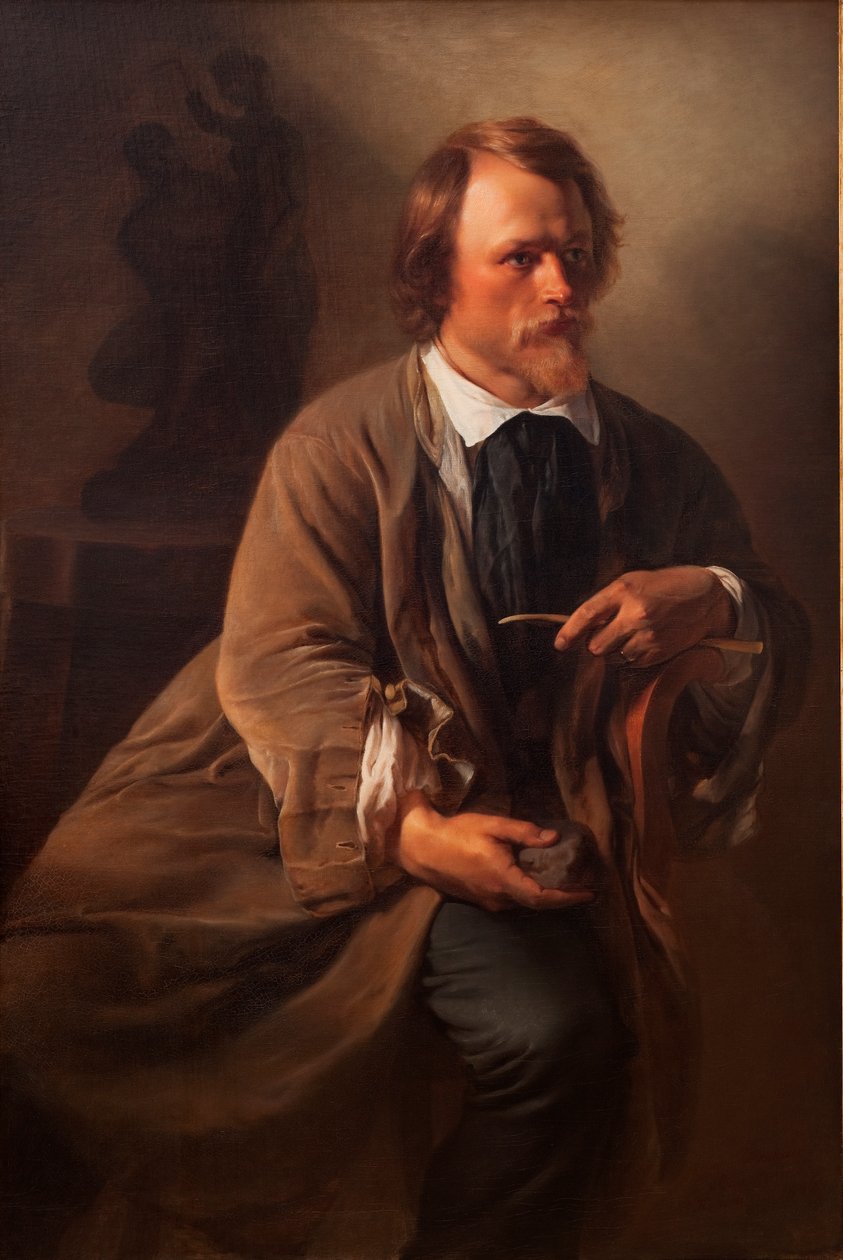Billedhuggeren Jens Adolf Jerichau, kunstnerens ægtemand, 1846 af Elisabeth Maria Anna Jerichau Baumann