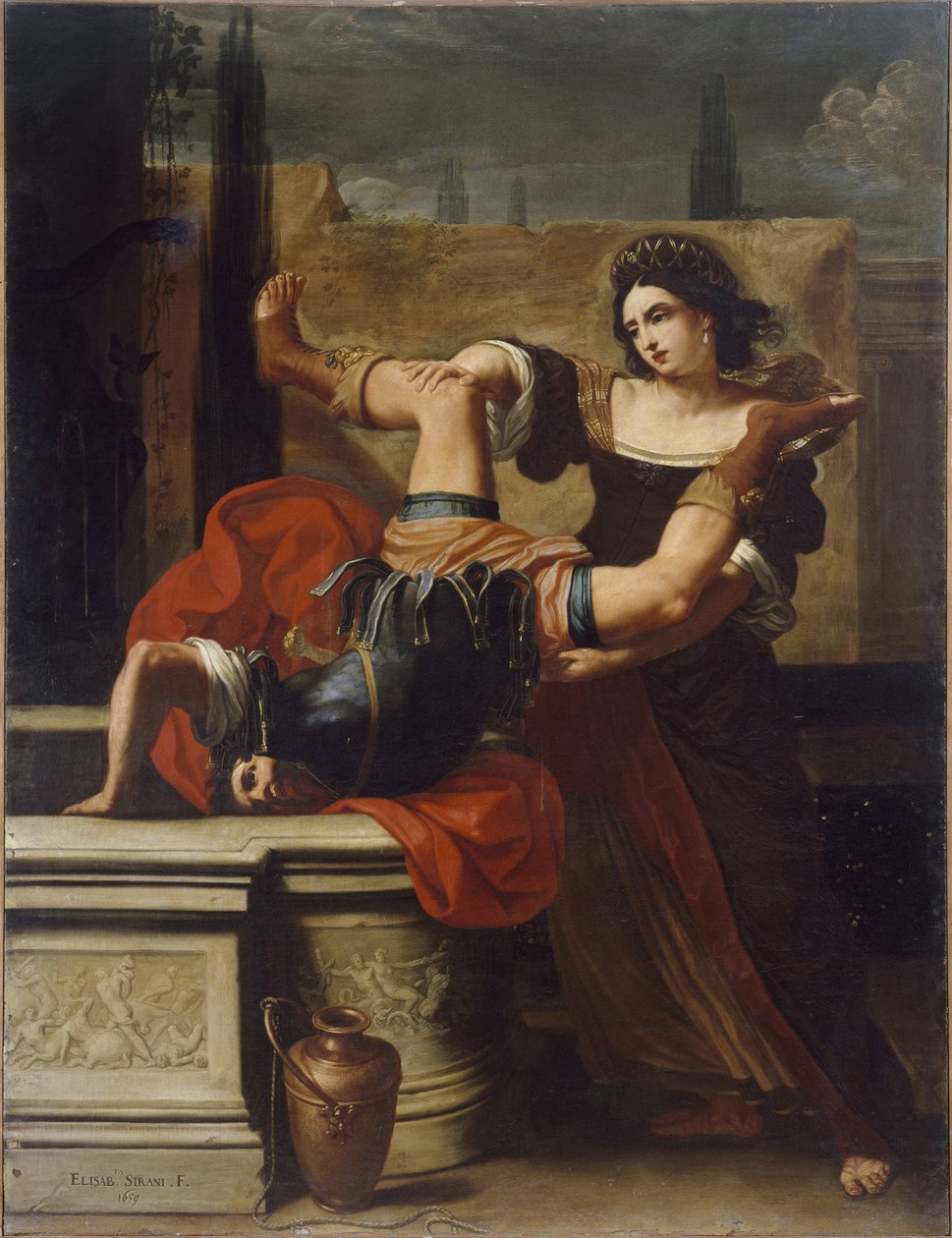 Timocleia dræber den thrakiske kaptajn, af Elisabetta Sirani af Elisabetta Sirani