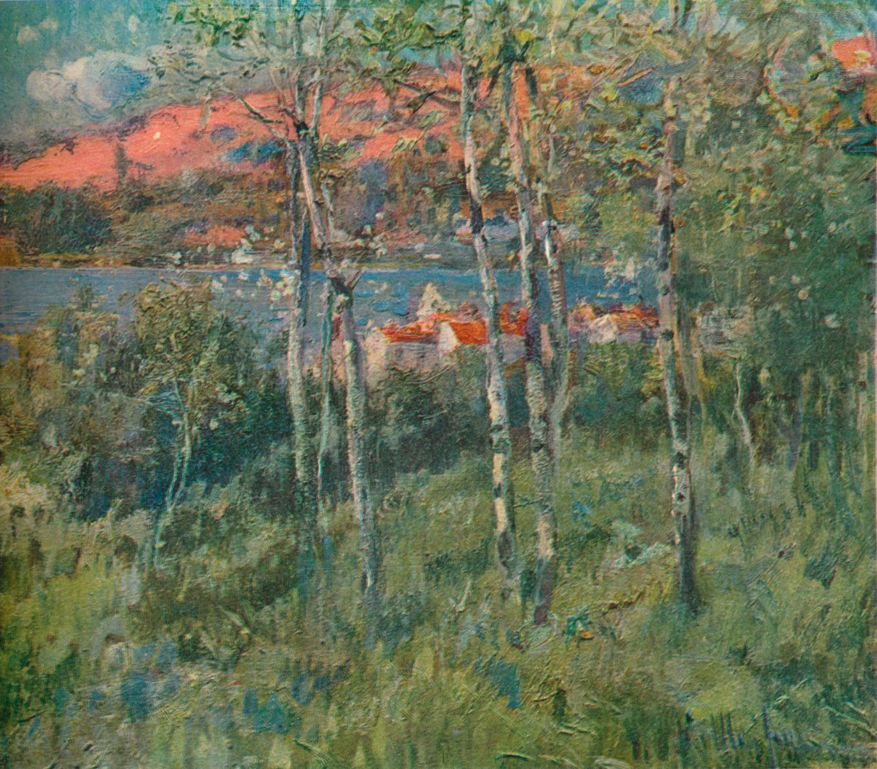 En landsby i Galicien, Spanien, c1908 af Eliseo Meifren y Roig