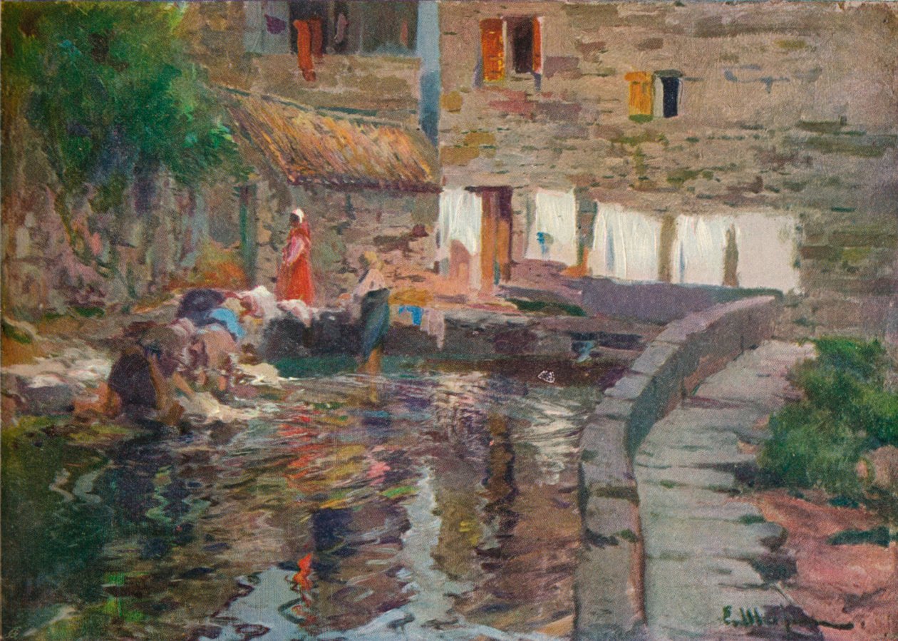 Vaskekvinder, Pontevedra, c1904 af Eliseo Meifren y Roig