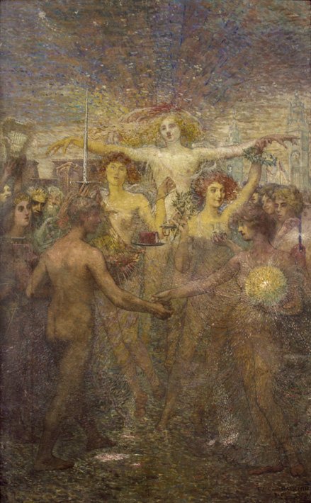 Instruktion Menneskelig Solidaritet - Panel for National Library of Brazil af Eliseu Visconti