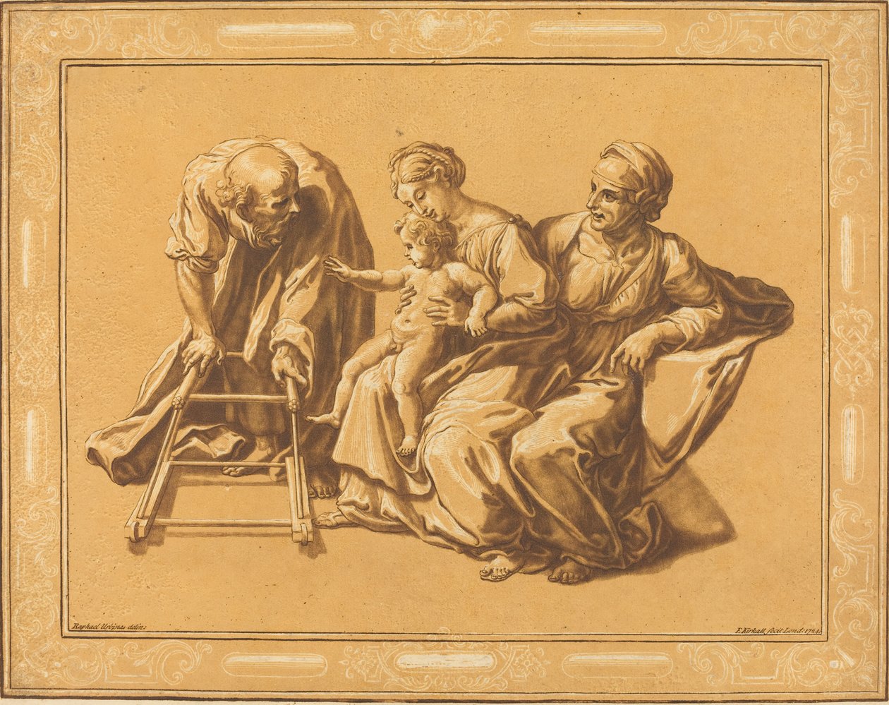 Den hellige familie, 1724. af Elisha Kirkall
