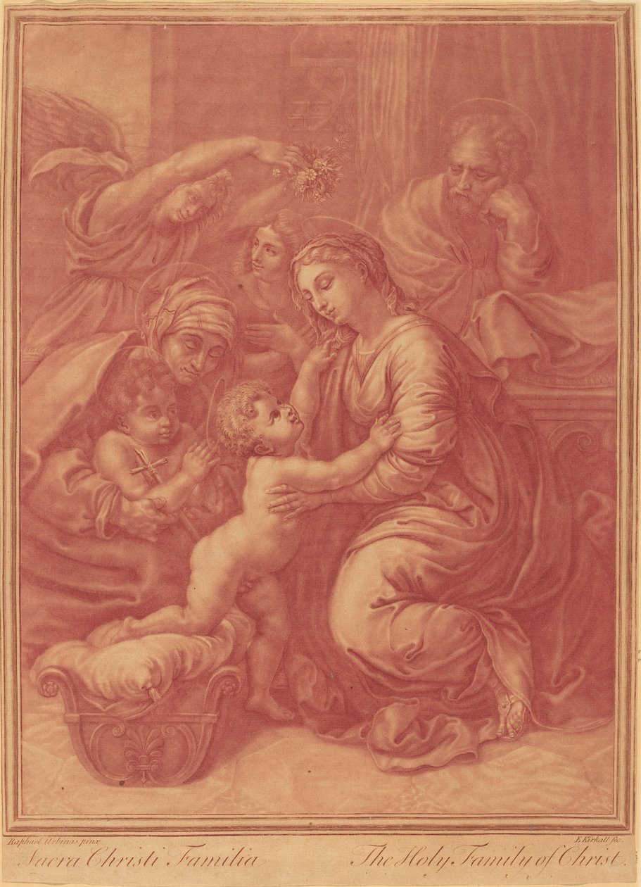Den hellige familie af Elisha Kirkall after Raphael
