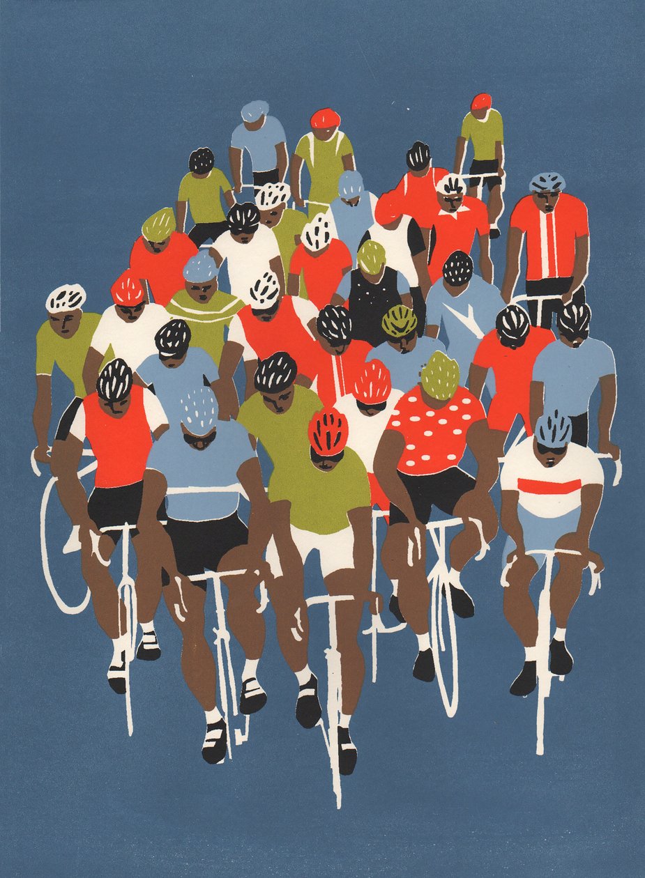 Gruppetto, 2014 (screenprint) af Eliza Southwood