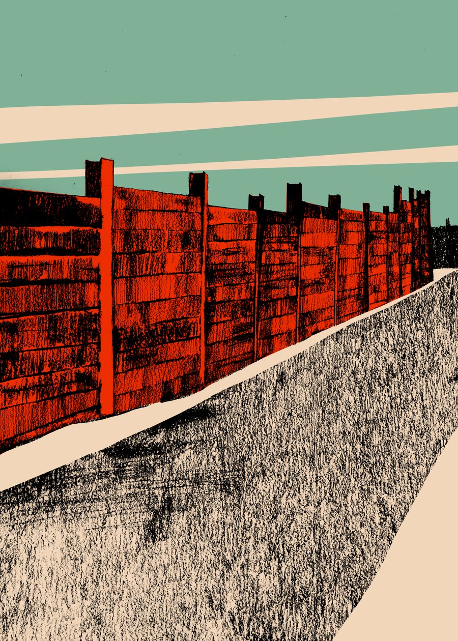 Jarrah Wall, 2014 (screenprint) af Eliza Southwood