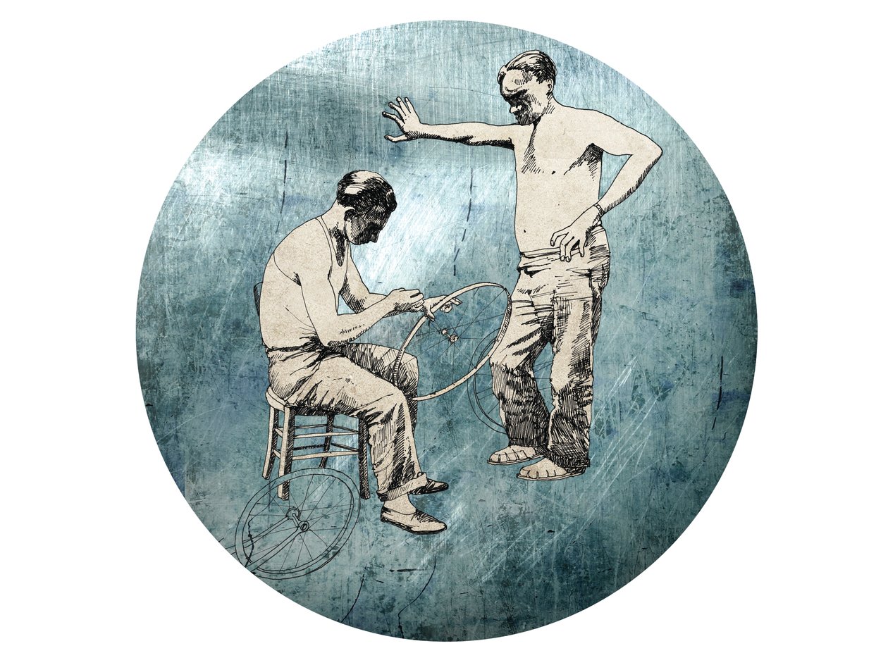 Old Timeys, 2014 (screenprint) af Eliza Southwood