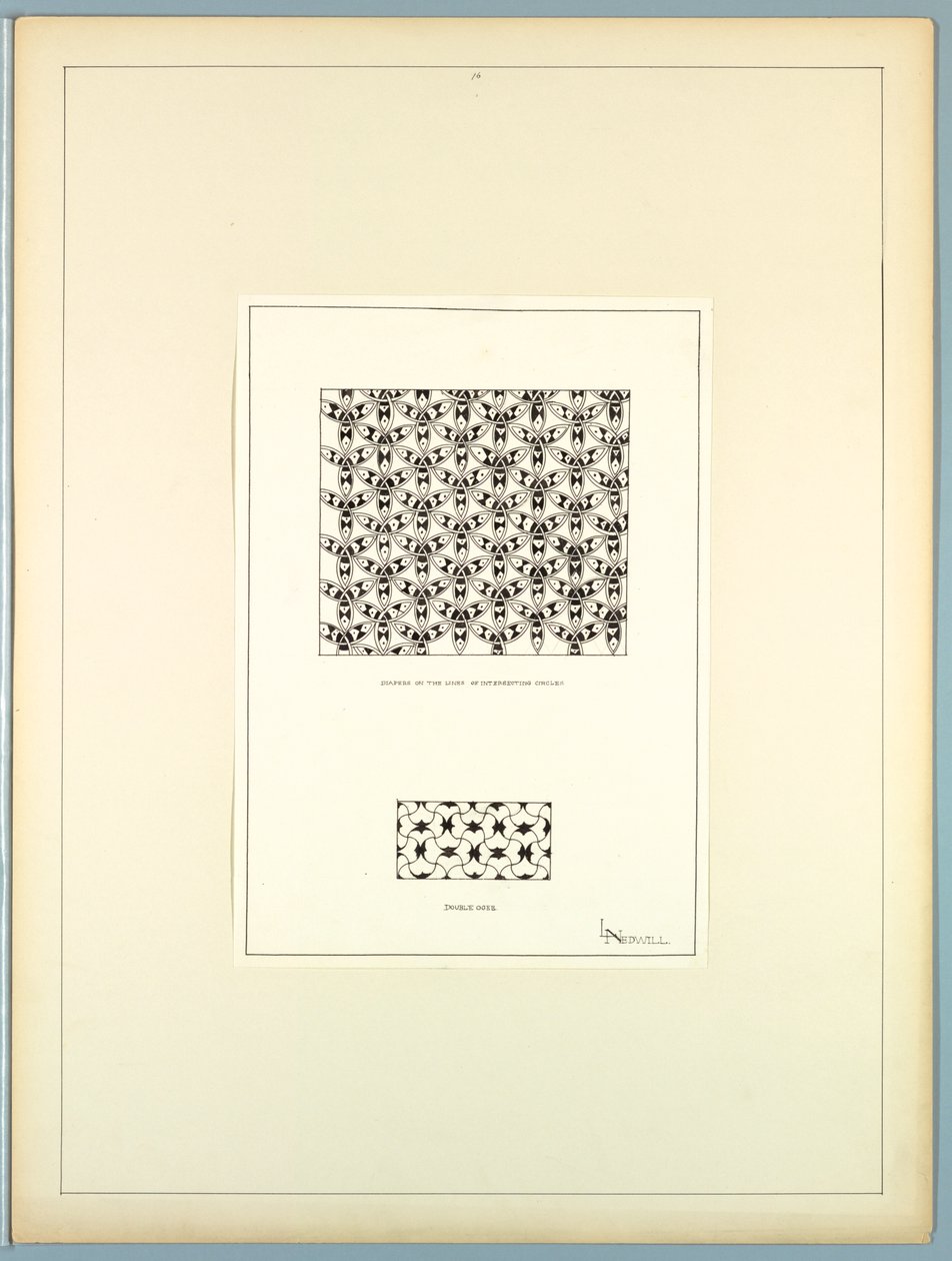 Portfolio, Historisk Ornament, ca. 1900 af Elizabeth A. Nedwill