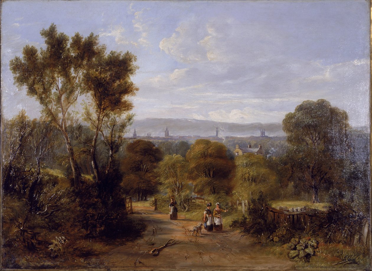 Udsigt i Jesmond, ca. 1845 af Elizabeth Burdon Sanderson