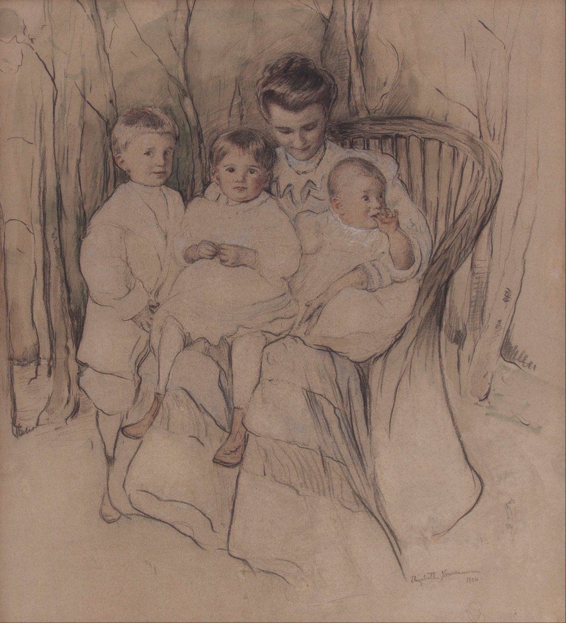 Mor og tre børn af Elizabeth Nourse