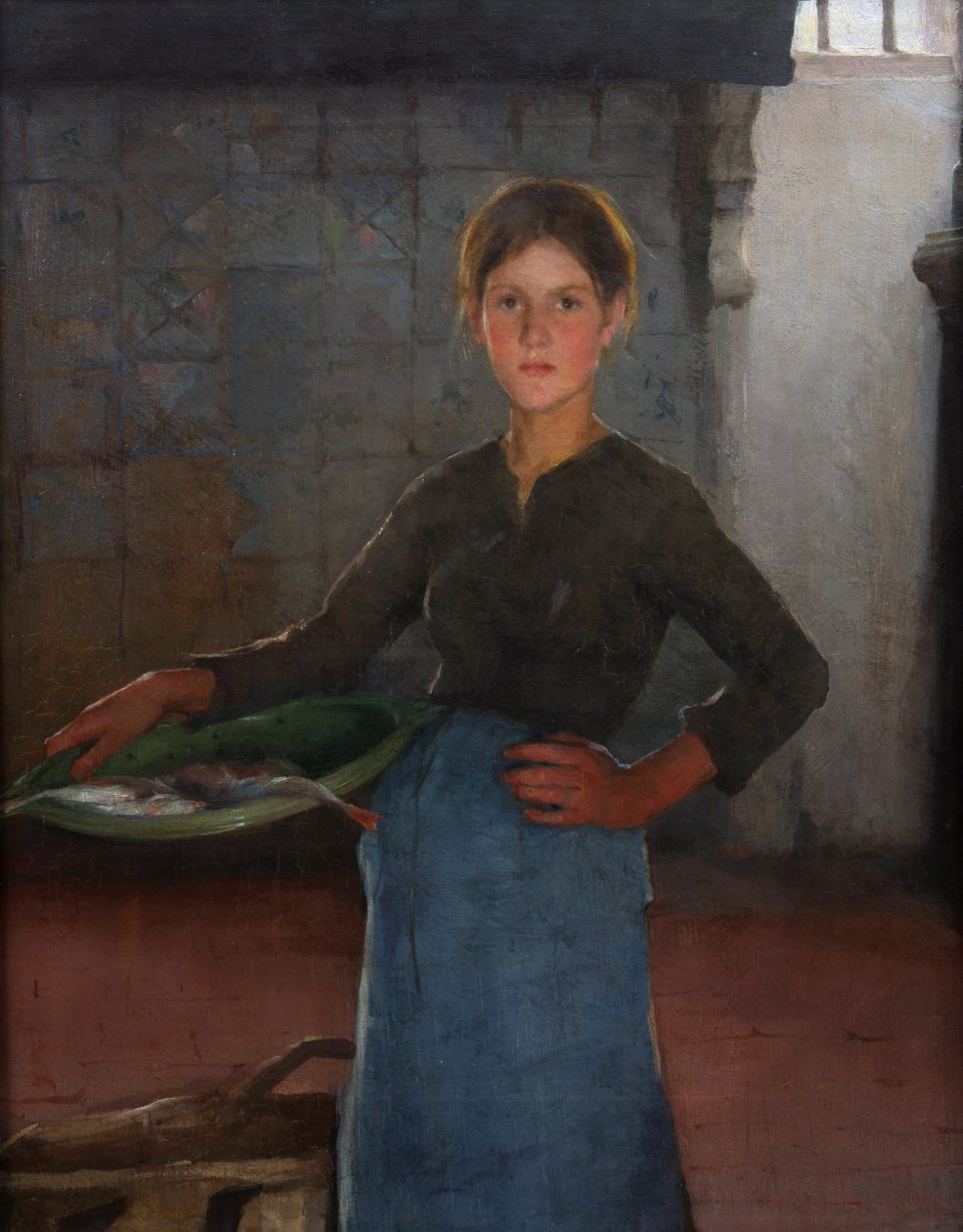 En Zandvoort Fishergirl, 1884 af Elizabeth Adela Stanhope Forbes