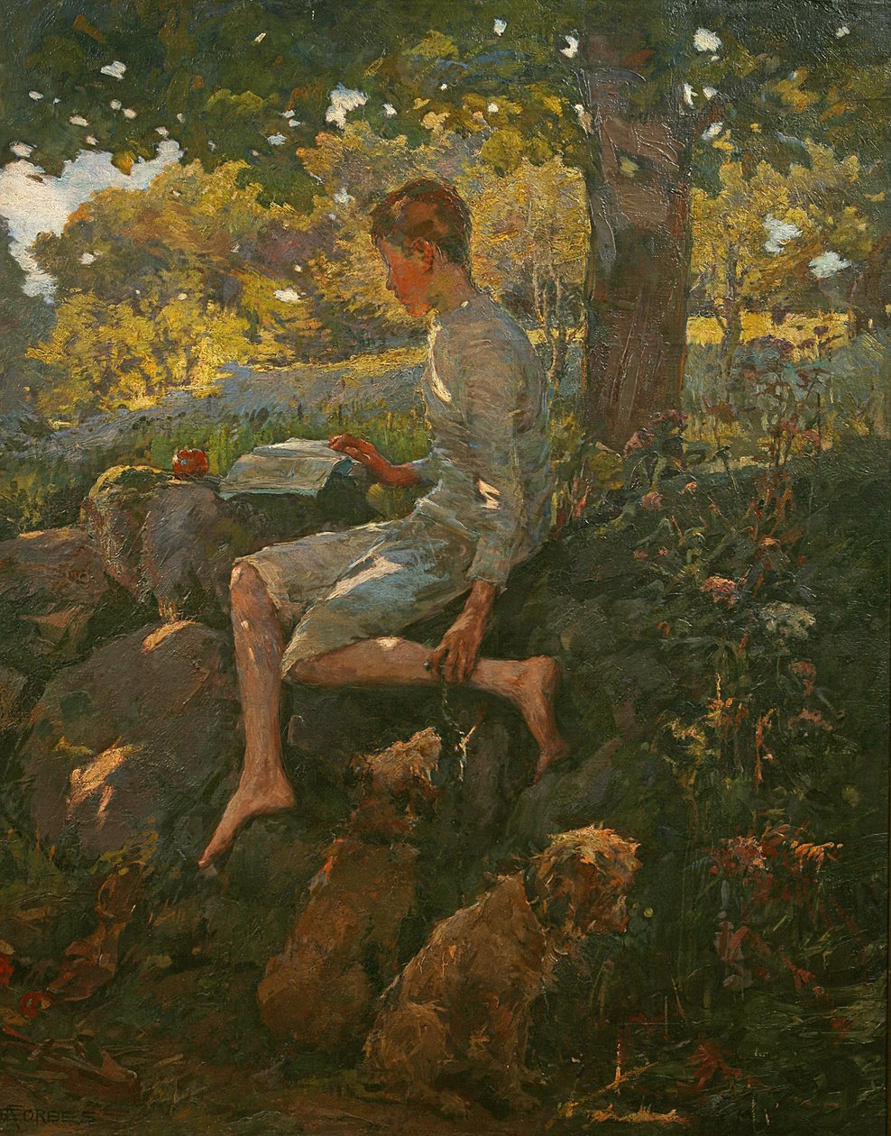 Den halve ferie, 1909 af Elizabeth Adela Stanhope Forbes