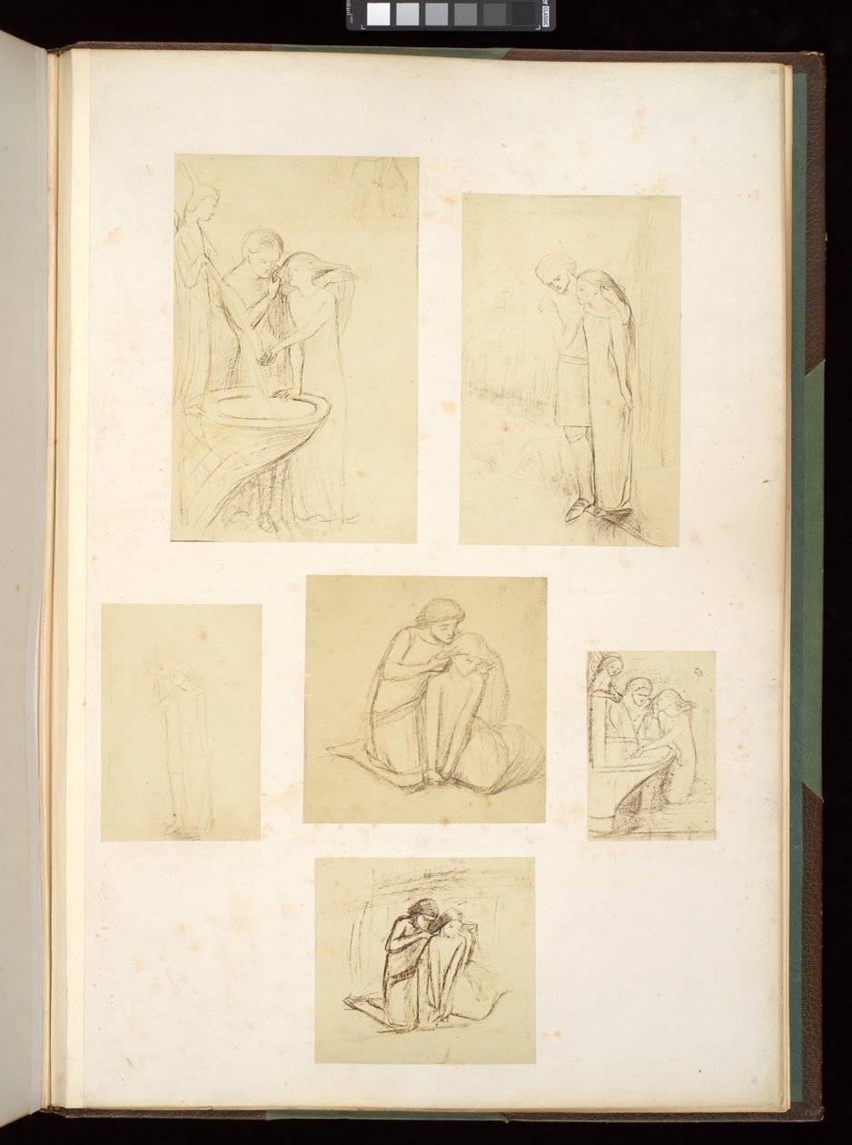 Design og skitser af Elisabeth Eleanor Siddal Rossetti af Elizabeth Eleanor (1834-62) Siddal