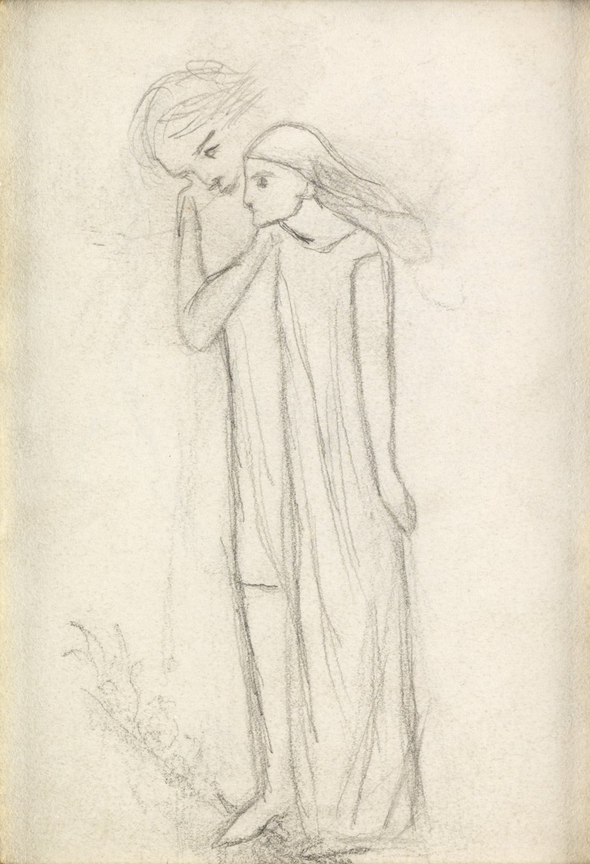 Den smukke dame uden nåde, ca. 1855 af Elizabeth Eleanor Siddal