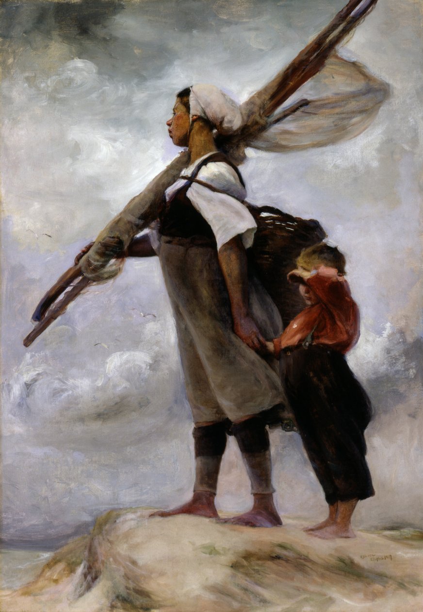 Fisher Girl of Picardie, 1889. af Elizabeth Nourse
